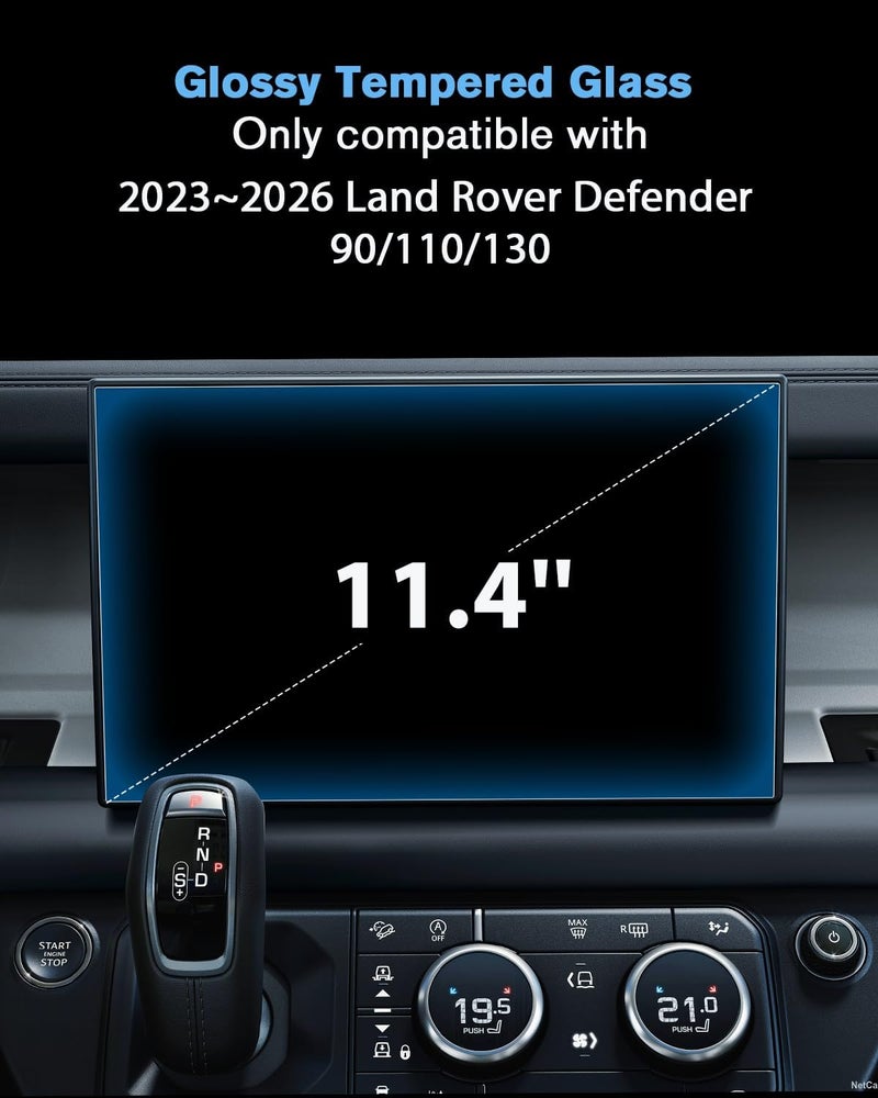 WEIPIN For Glossy Tempered Glass 2023 2024 2025 2026 Land Rover Defender 90/110/130 11.4 Inch Touchscreen Screen Protector - Defender 90/110/130 Accessories - Image 2